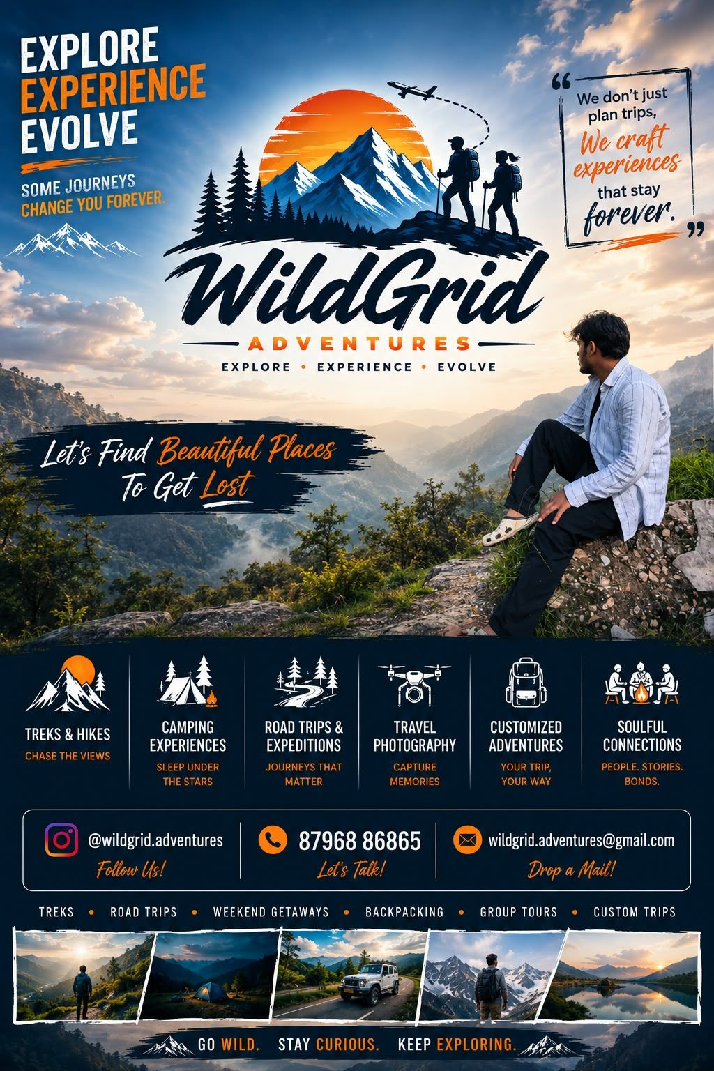 Let's find beautiful places to get lost: WildGrid services poster